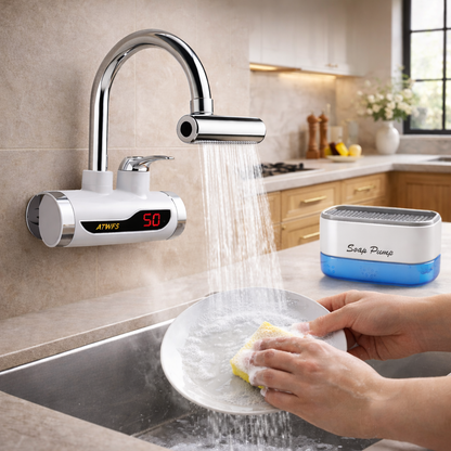 Grifo de Agua Caliente al instante + Adaptador 4 modos de Uso