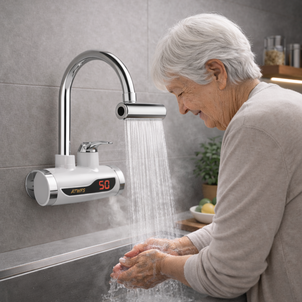 Grifo de Agua Caliente al instante + Adaptador 4 modos de Uso