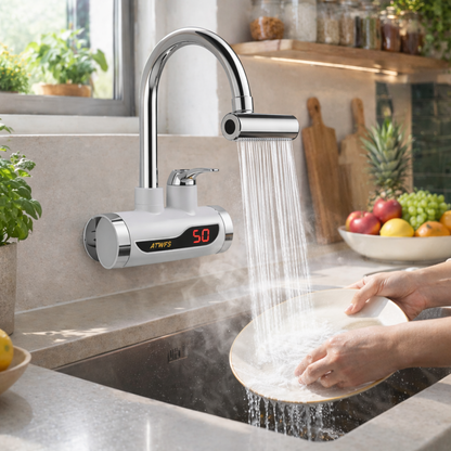 Grifo de Agua Caliente al instante + Adaptador 4 modos de Uso